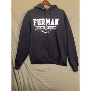 Furman Paladins Hoodie Men Small Navy Blue‎ Gray Champion Sweatshirt NCAA Large